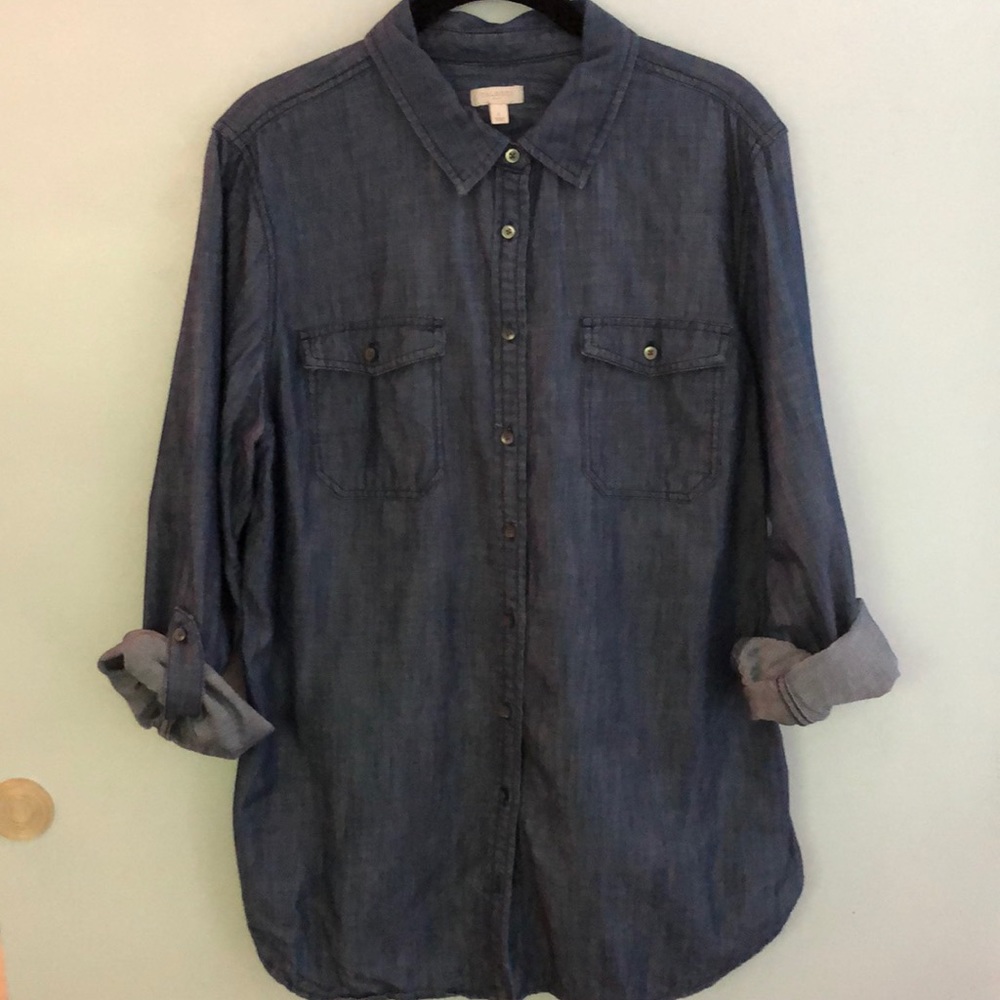 Talbots Chambray Blouse